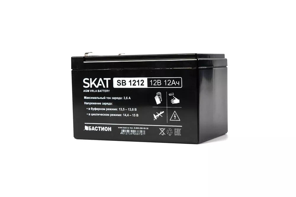 SKAT SB 1212, вид аккумулятора