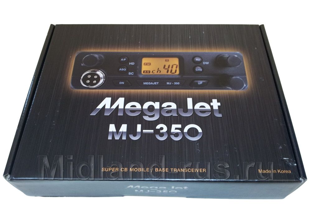 MegaJet MJ-350, автомобильная рация, установка в салоне