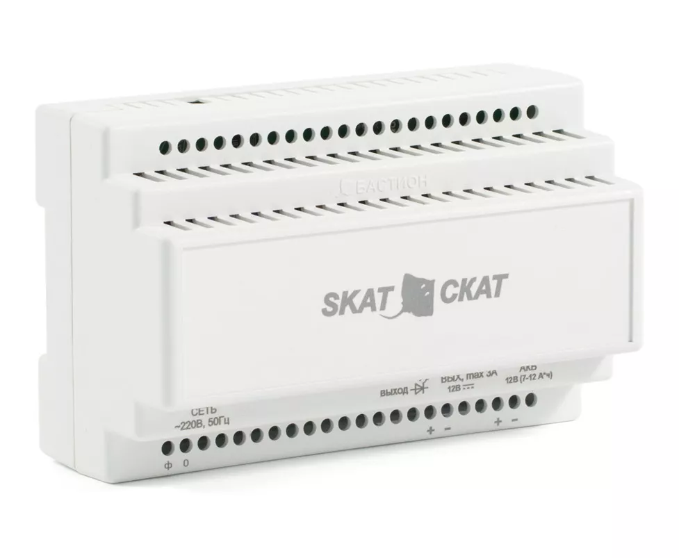 ИСТОЧНИК БЕСПЕРЕБОЙНОГО ПИТАНИЯ SKAT-12-3.0-DIN (СКАТ ИБП-12.3-DIN)