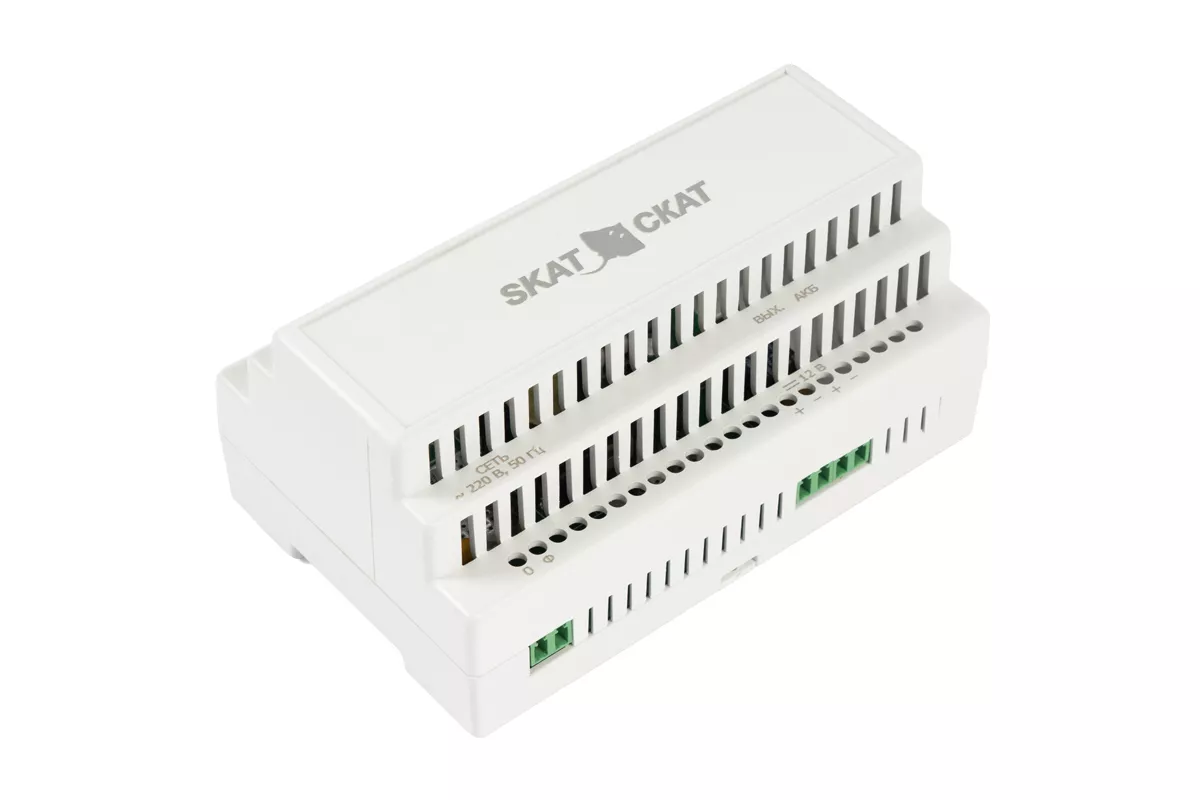 SKAT-12-4.0-DIN, установка на DIN-рейку