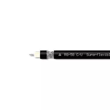 Кабель с витой жилой SCALAR RG-58C/U PVC, черный, бухта 100м
