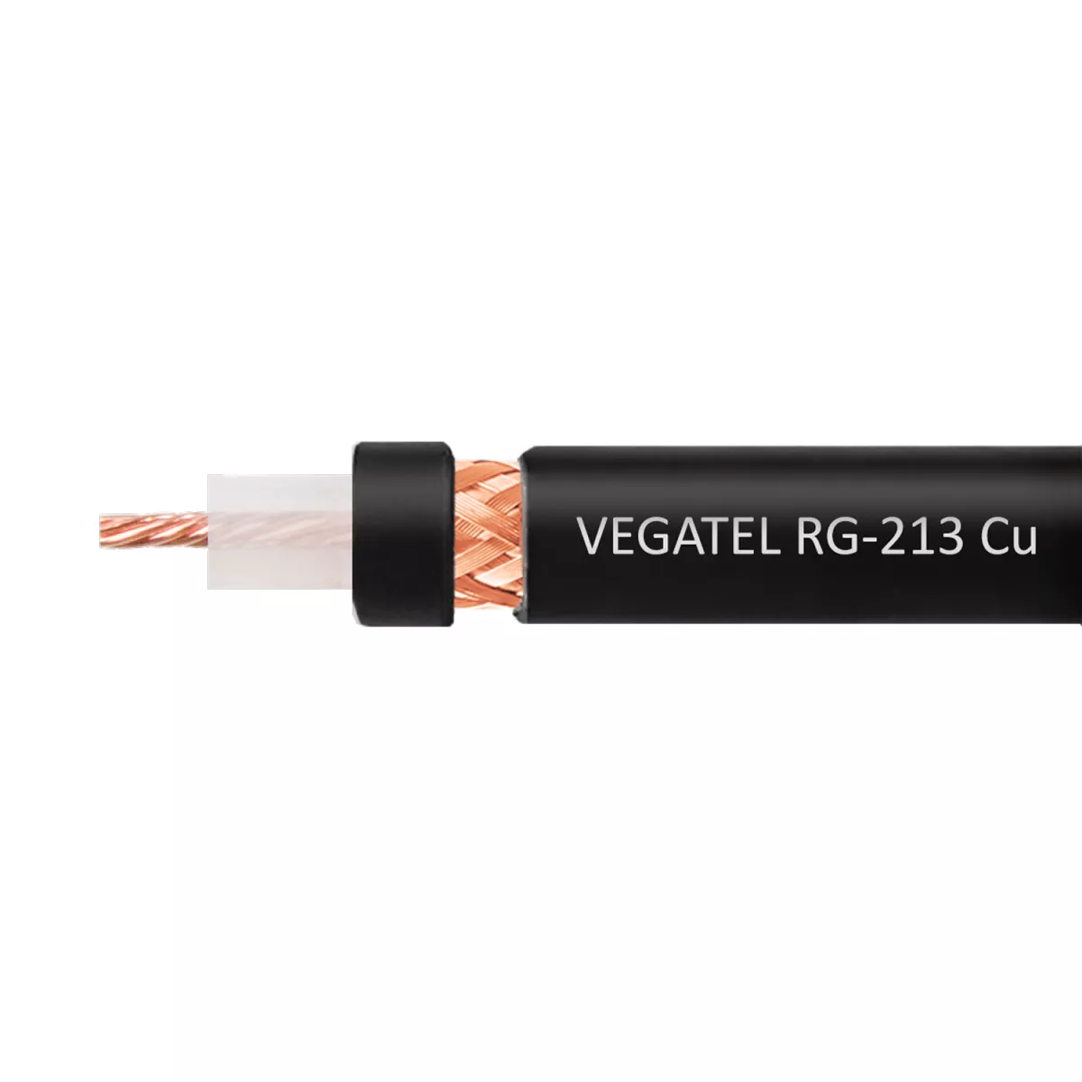 Коаксиальный кабель VEGATEL RG-213 Cu (ГОСТ, PVC, черный)