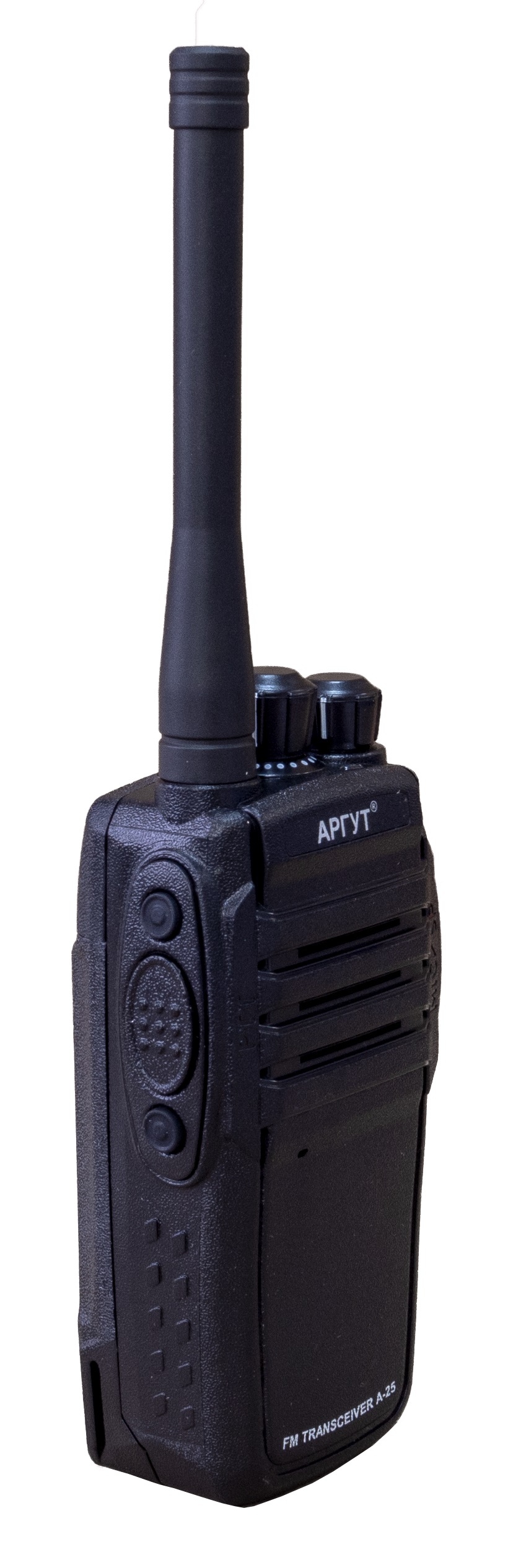 Аргут А-25, рация в руке