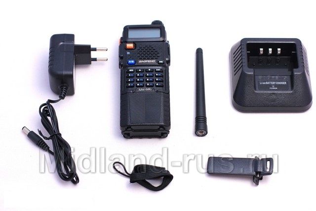 Baofeng UV-5R 8 Ватт рация и элементы комплекта