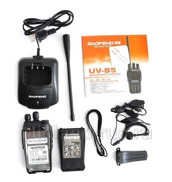 Baofeng UV-B5, органы управления