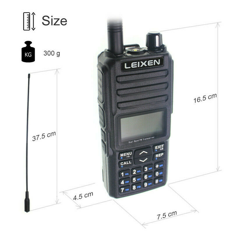 Рация Leixen UV-25D UHF/VHF 25 Ватт, вид под углом