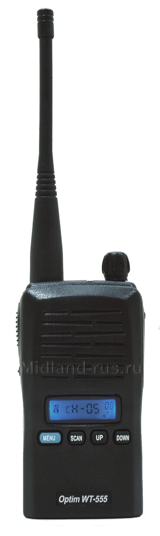 Optim WT-555, портативная рация, боковой вид