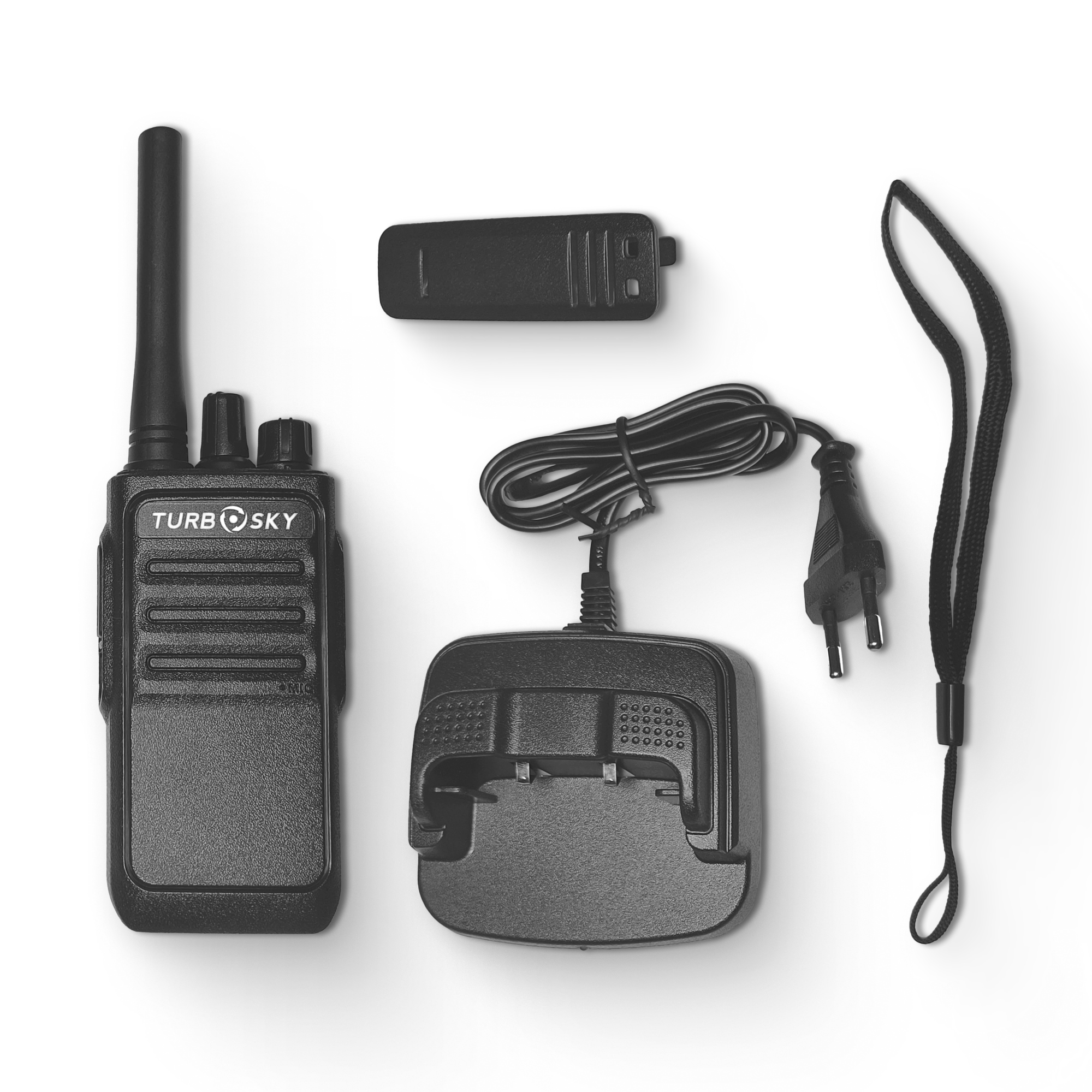 Turbosky T10, рация крупным планом