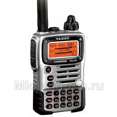 Yaesu VX-7R, рация с антенны
