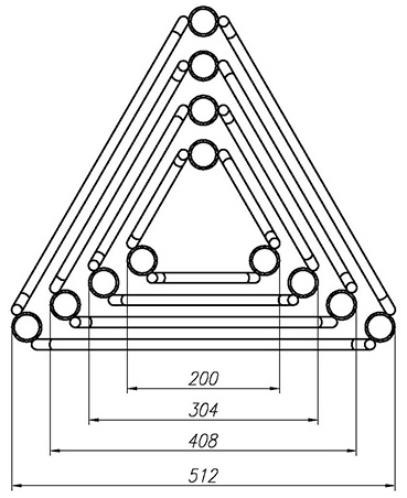 ComTech CT-S3-4-3000, мачта в транспортном положении