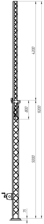 СТ-S3-2-5000, выдвижная свободностоящая мачта