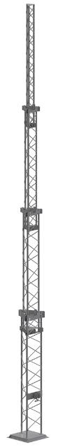 Стальные выдвижные свободностоящие мачты. Серия СТ-S3-4Х-5000