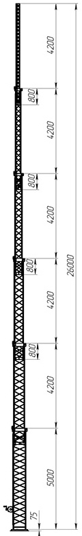 Мачта ComTech СТ-S3-6-5000, выдвижные секции
