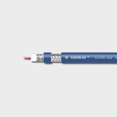 ВЧ кабель RG-типа RG-8X (Micro 8/X), голубой, бухта 100м